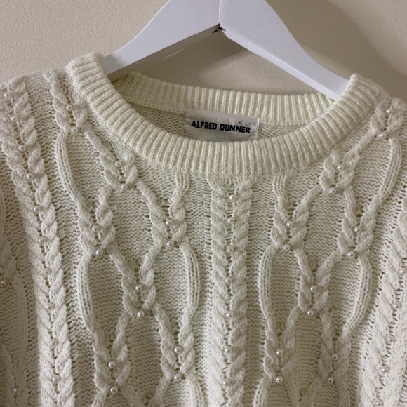 Vintage Alfred Dunner Cream Grandma Sweater SZ 3X - Picture 6 of 12